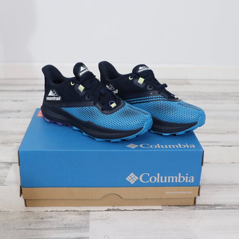 Columbia Montrail Trinity FKT Sneaker, Ocean Blue/Collegiate Navy women’s 9 new